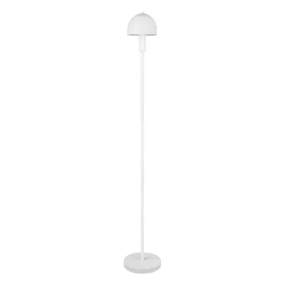 Bílá stojací lampa se skleněným stínidlem (výška 120 cm) Glenn – Trio