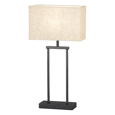 Černo-béžová stolní lampa s textilním stínidlem (výška 52 cm) Ann – Fischer & Honsel