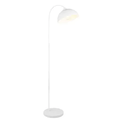 Bílá stojací lampa s kovovým stínidlem (výška 170 cm) Sierra – Trio