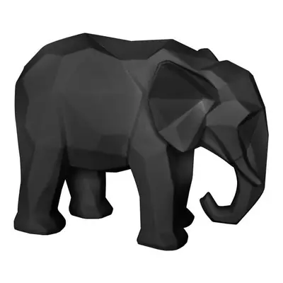 Matně černá soška PT LIVING Origami Elephant