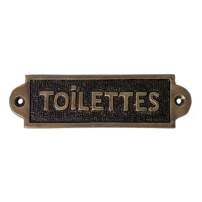 Kovová cedule 15x4,5 cm Toilettes – Antic Line