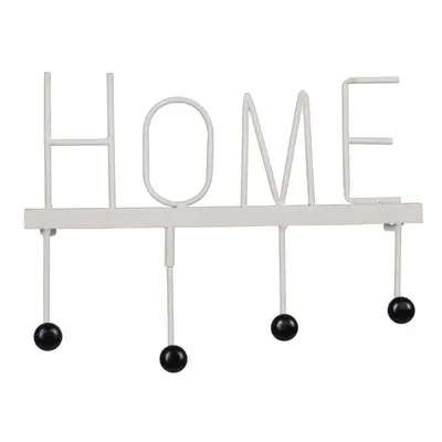 Bílý kovový nástěnný věšák Home – Ixia