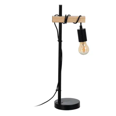 Stolní lampa v černé a přírodní barvě (výška 52 cm) – Ixia