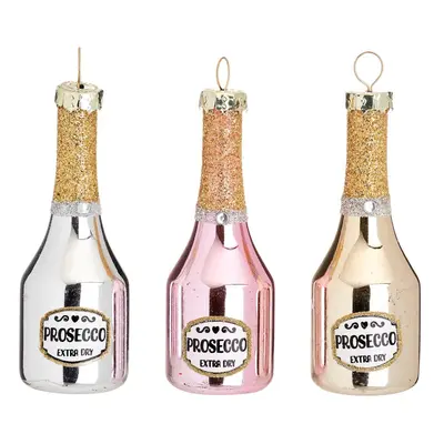 Skleněné vánoční ozdoby v sadě 3 ks Prosecco – Sass & Belle