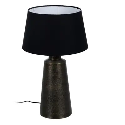 Černá stolní lampa s textilním stínidlem (výška 66 cm) – Ixia