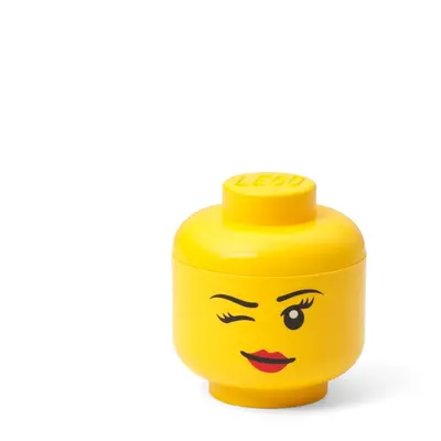 Žlutý úložný box LEGO® Wink, ø 10,6 cm