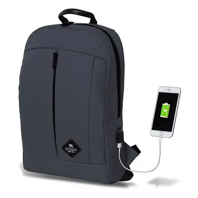 Antracitový batoh s USB portem My Valice GALAXY Smart Bag