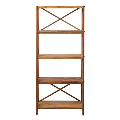 Regál z dubového dřeva v přírodní barvě 70x161 cm X-Shelf – Unique Furniture