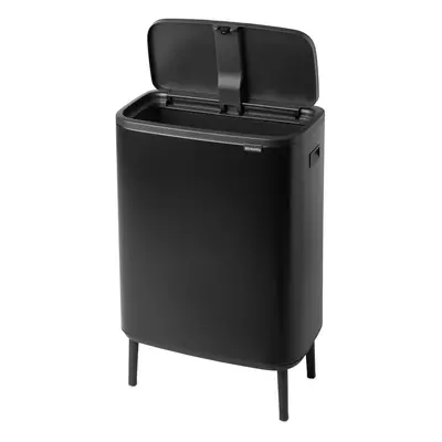 Matně černý dotykový ocelový odpadkový koš 60 l Bo Touch Bin Hi – Brabantia