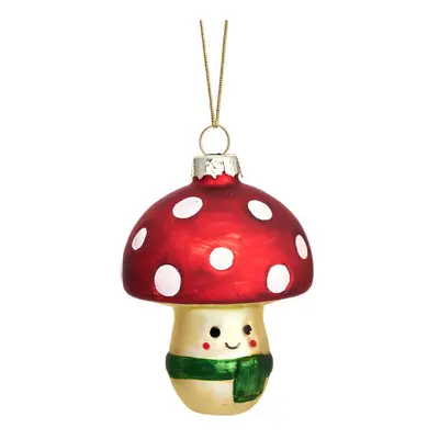 Skleněná vánoční ozdoba Happy Mushroom – Sass & Belle