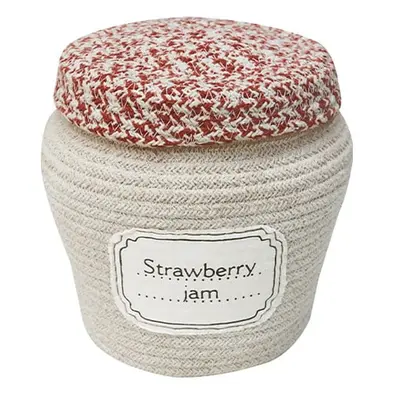 Krémový látkový dětský koš na hračky ø 20x23 cm Jam Jar – Lorena Canals