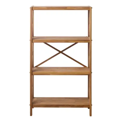 Regál z dubového dřeva v přírodní barvě 70x124 cm X-Shelf – Unique Furniture