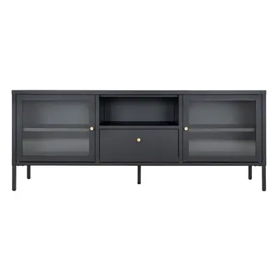 Černý kovový TV stolek 150x60x35 cm Dalby – House Nordic