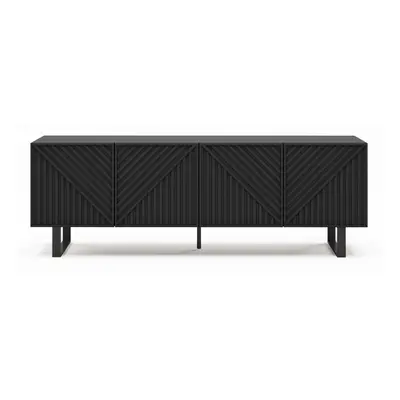 Černý TV stolek 161x55x35 cm Peta – Marckeric