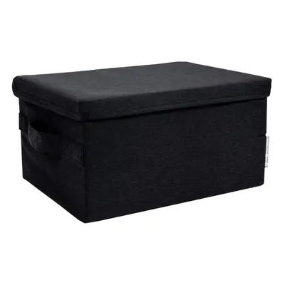 Černý látkový úložný box s víkem 34x45x25 cm Soft Storage – Bigso Box of Sweden