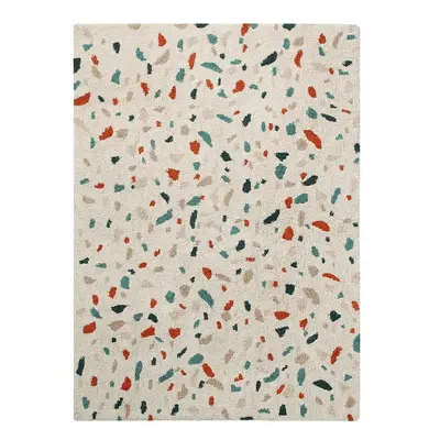 Krémový pratelný ručně tkaný bavlněný koberec 140x200 cm Terrazzo Marble – Lorena Canals