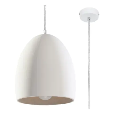 Bílé závěsné svítidlo s keramickým stínidlem ø 30 cm Fonsie – Nice Lamps