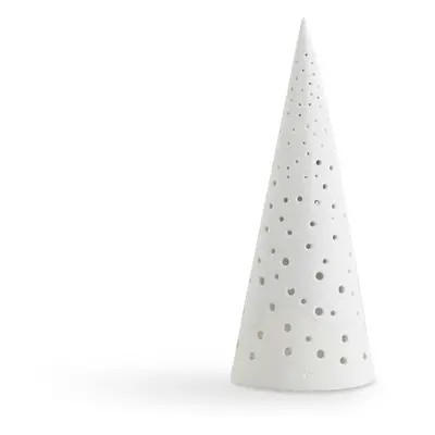 Bílý vánoční svícen z kostního porcelánu Kähler Design Nobili, výška 25,5 cm