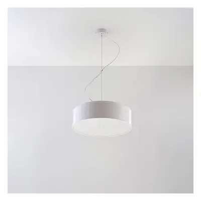 Bílé závěsné svítidlo ø 35 cm Atis – Nice Lamps