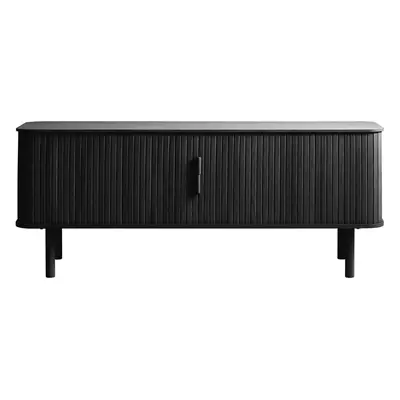 Černý TV stolek v dekoru dubu 160x56 cm Cavo – Unique Furniture