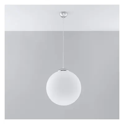 Bílé závěsné svítidlo se skleněným stínidlem ø 40 cm Bianco – Nice Lamps