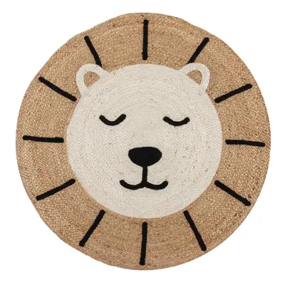 Jutový dětský koberec v přírodní barvě 100x100 cm Leo Lion – Flair Rugs