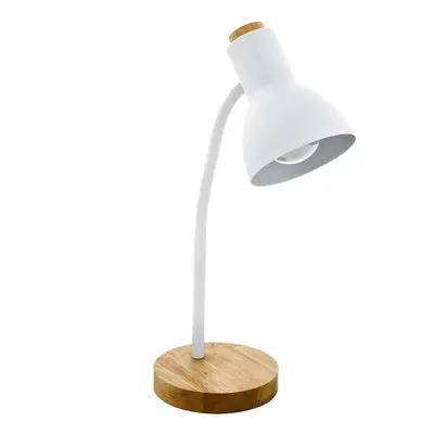 Stolní lampa v bílé a přírodní barvě s kovovým stínidlem (výška 49 cm) VERADAL – EGLO