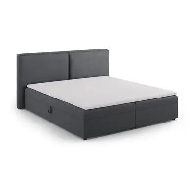 Tmavě šedá boxspring postel s úložným prostorem 140x200 cm Arendal – Cosmopolitan Design