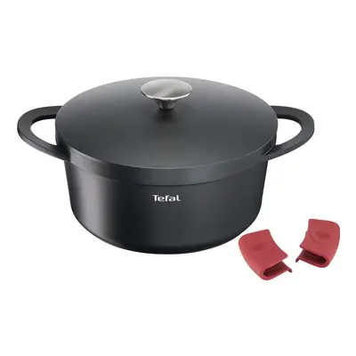 Hliníkový hrnec s pokličkou s nepřilnavým povrchem na indukci 6.6 l Trattoria – Tefal