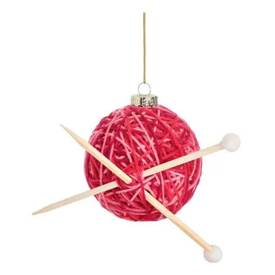 Skleněná vánoční ozdoba Knitting Ball – Sass & Belle