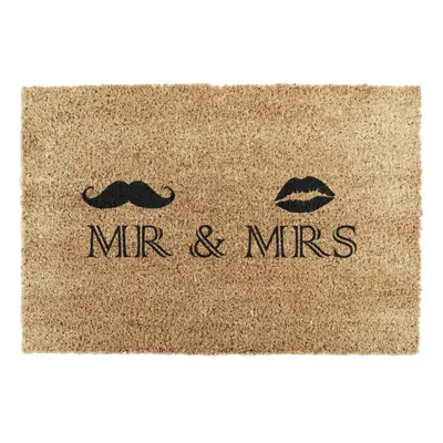 Rohožka z kokosového vlákna 40x60 cm Mr and Mrs – Artsy Doormats