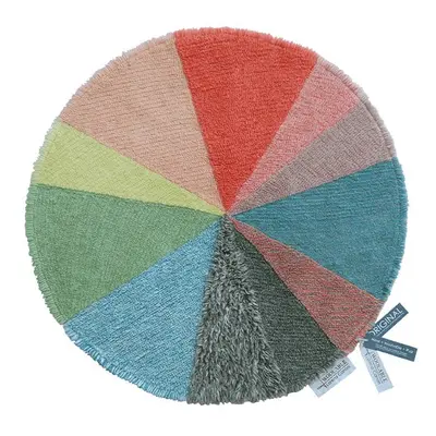 Pratelný ručně tkaný vlněný dětský koberec ø120 cm Pie Chart – Lorena Canals