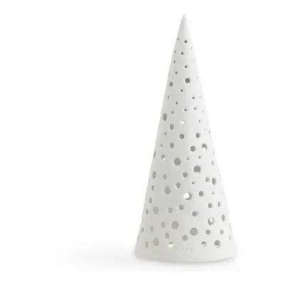 Bílý vánoční svícen z kostního porcelánu Kähler Design Nobili, výška 19 cm