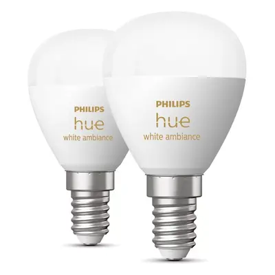 Smart žárovky v sadě 2 ks E14, 5 W White ambiance – Philips Hue