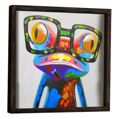 Dekorativní zarámovaný obraz Frog, 34 x 34 cm