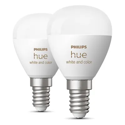 Smart žárovky v sadě 2 ks E14, 5 W White and color ambiance – Philips Hue