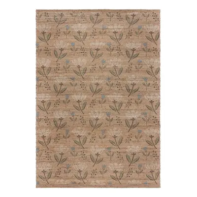 Ručně tkaný koberec s příměsí juty v přírodní barvě 200x290 cm Ariana Jute Floral – Flair Rugs