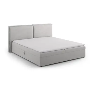 Světle šedá boxspring postel s úložným prostorem 140x200 cm Arendal – Cosmopolitan Design