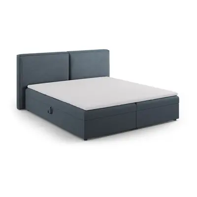 Modrá boxspring postel s úložným prostorem 160x200 cm Arendal – Cosmopolitan Design