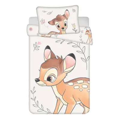 Bavlněné dětské povlečení do postýlky 100x135 cm Bambi "Beige" – Jerry Fabrics