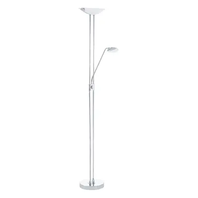 LED stojací lampa ve stříbrné barvě se skleněným stínidlem (výška 180 cm) BAYA LED – EGLO