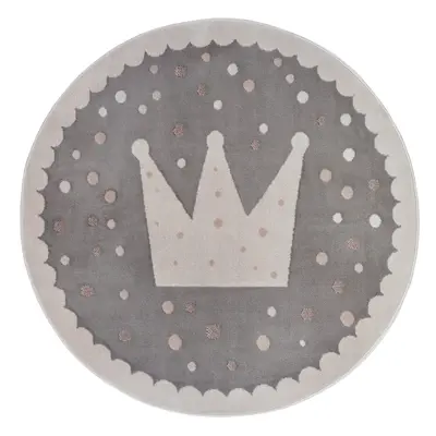 Šedý dětský koberec ø 100 cm Crown – Hanse Home