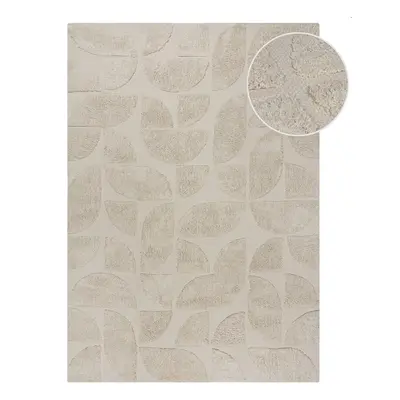 Krémový ručně tkaný bavlněný koberec 80x150 cm Ada Arch Geo – Flair Rugs