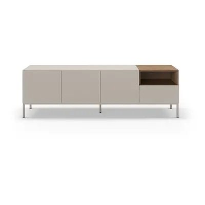 Krémový TV stolek 180x55 cm Cailin – Marckeric