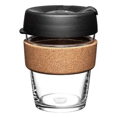 Černo-hnědý cestovní hrnek 340 ml Brew Cork Black M – KeepCup