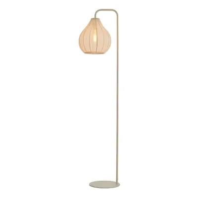 Béžová stojací lampa s textilním stínidlem (výška 156,5 cm) Elati – Light & Living