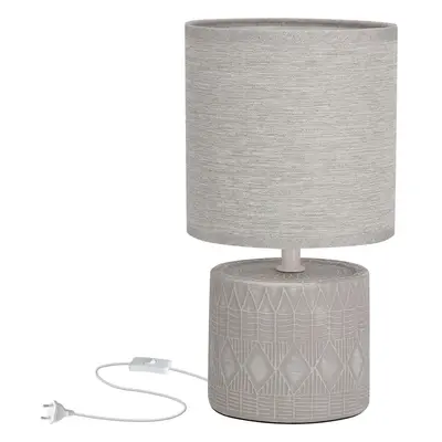 Šedá stolní lampa s textilním stínidlem (výška 26 cm) Dina – Candellux Lighting