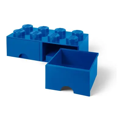 Tmavě modrý úložný box se dvěma šuplíky LEGO®