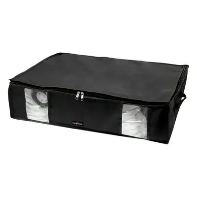 Černý úložný box na oblečení pod postel Compactor XXL Black Edition 3D, 145 l