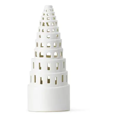 Bílý keramický vánoční svícen Kähler Design Lighthouse, ø 9 cm